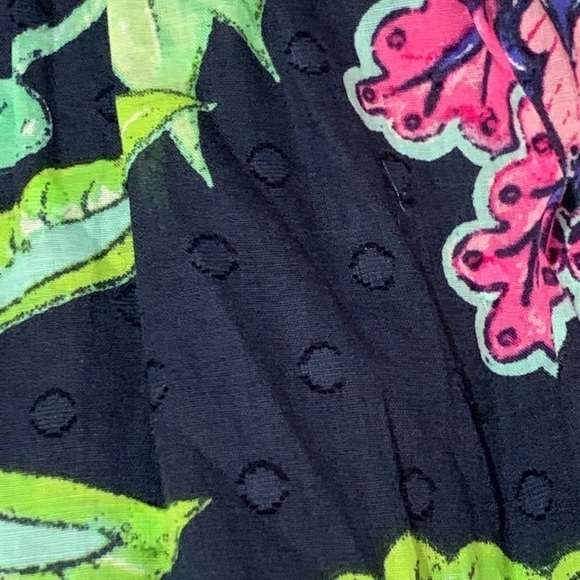 Taylor NWT Navy Floral Print Keyhole Front Tiered Spring Summer Dress Size 2 - Picture 8 of 15